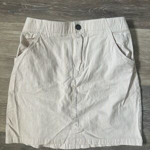 Hollister Tan and White Mini Pencil Skirt